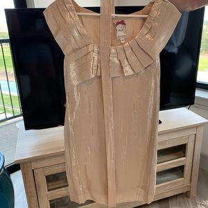 Dress. Size 4. Gold/rose-gold. Yoana Baraschi.